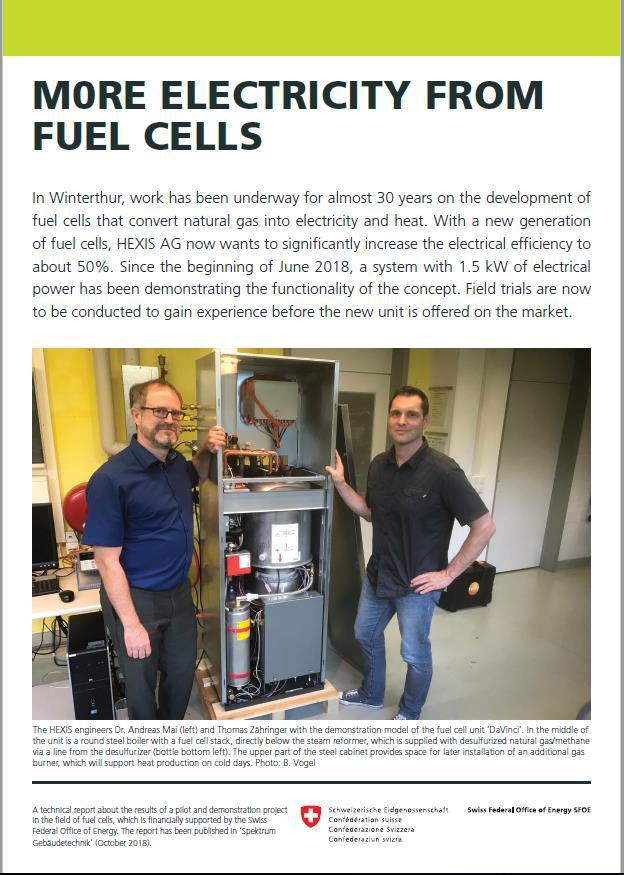 More electricity from fuel cells (SFOE) 1